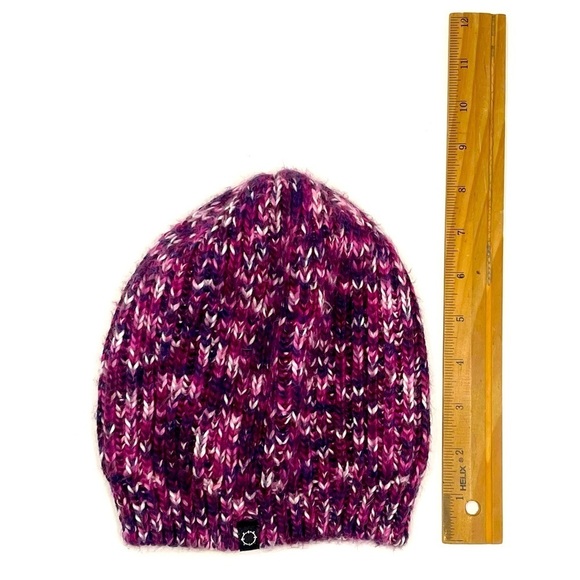 Empyre Knit Beanie Berry Purple Pink Knitted Acrylic - Picture 4 of 5